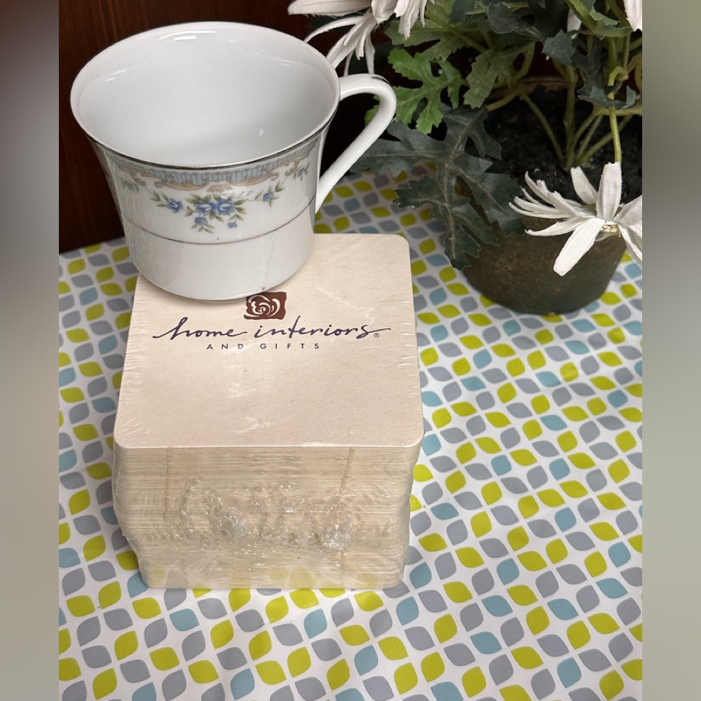 Discontinued Paper coasters logo home Interiors and gifts